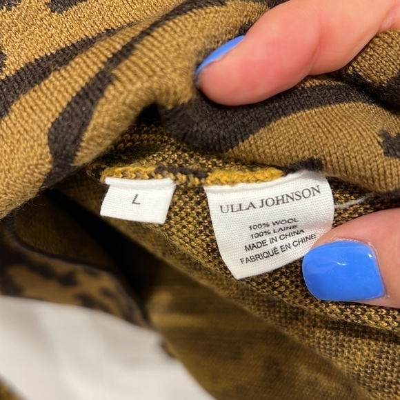 Ulla Johnson | NWT Livia Jacquard Wool Sweater in Desert Jasper - Size Large - Picture 6 of 6
